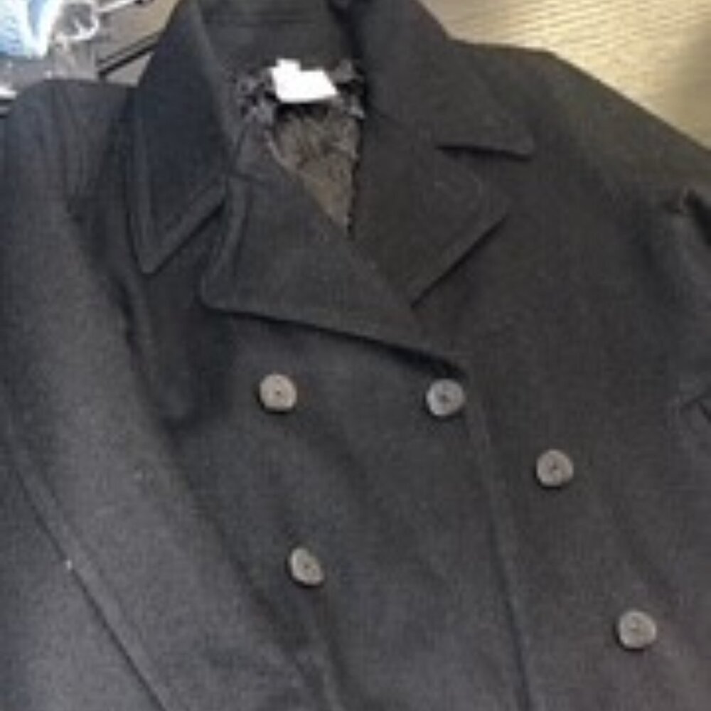 Kids Black Peacoat